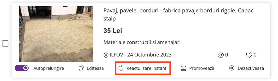 Reactualizare instant